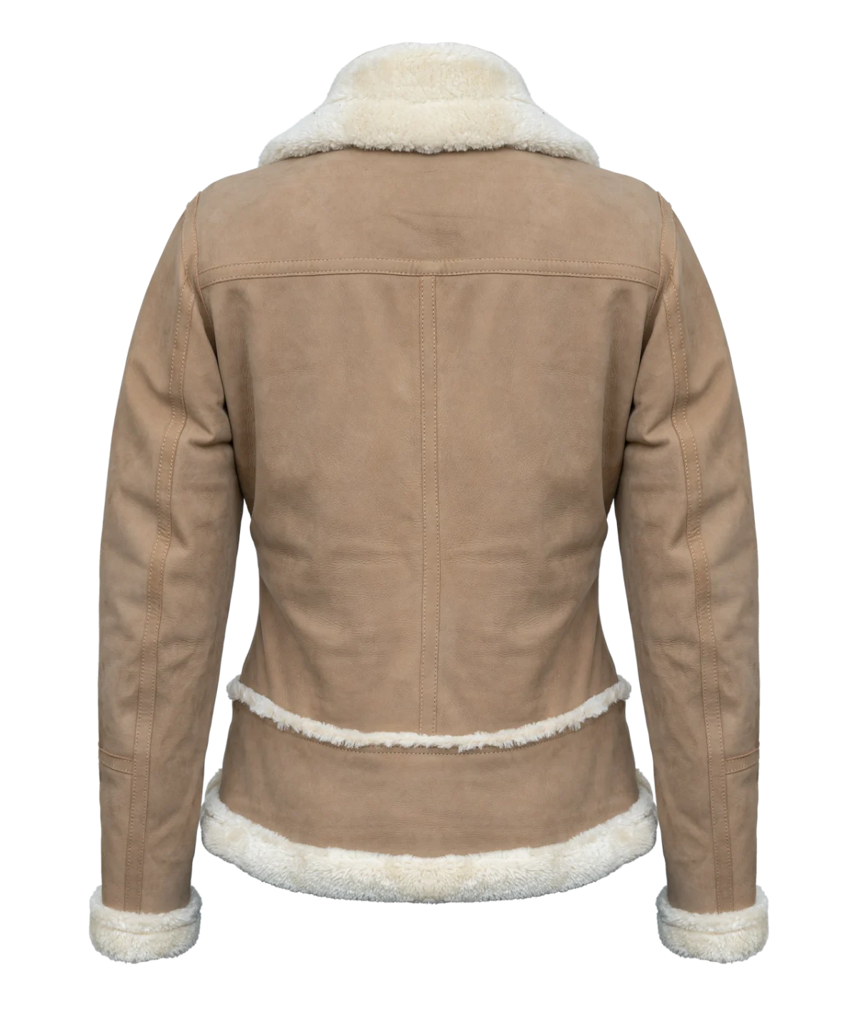 La Brea Eve Harris Eve’s Beige Suede Sherpa Jacket