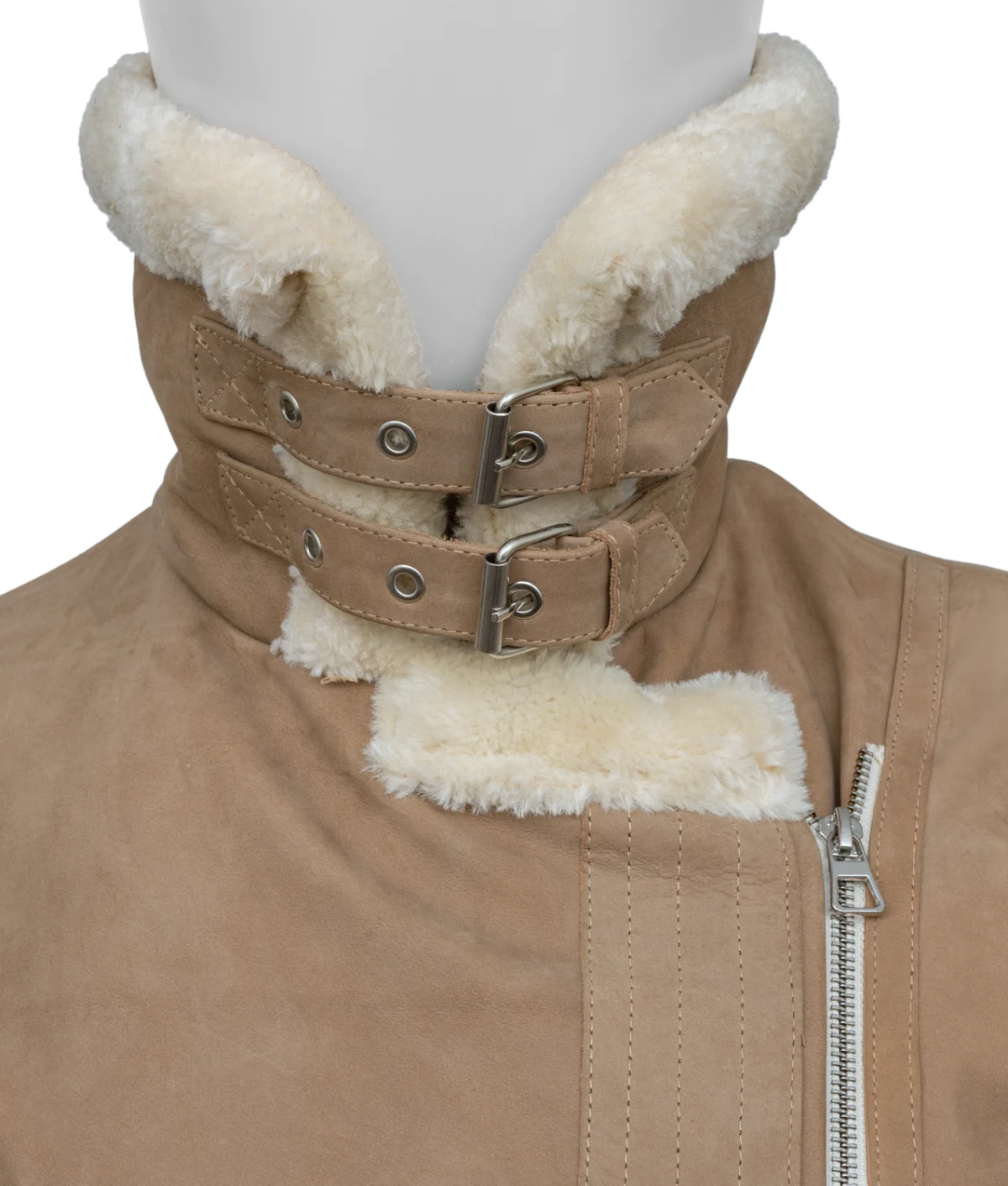 La Brea Eve Harris Eve’s Beige Suede Sherpa Jacket