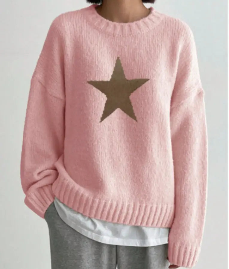 La Dolce Villa 2025 Maia Reficco Pink Silver Star Sweater