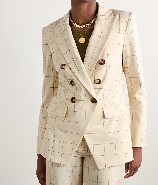 Days of Our Lives 2025 Lauren Koslow Grid Check Blazer