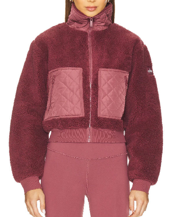 Law and Order Organized Crime S05 Burgundy Sherpa Jacket