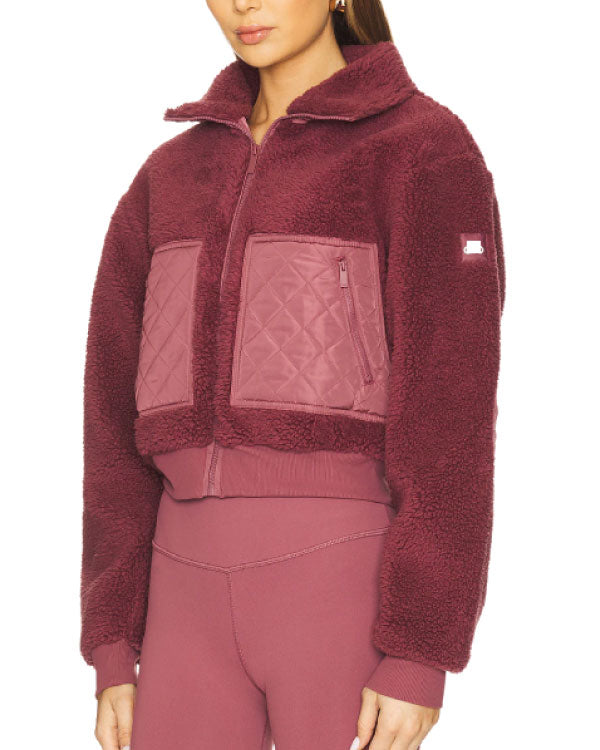 Law and Order Organized Crime S05 Burgundy Sherpa Jacket