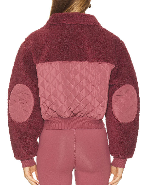 Law and Order Organized Crime S05 Burgundy Sherpa Jacket