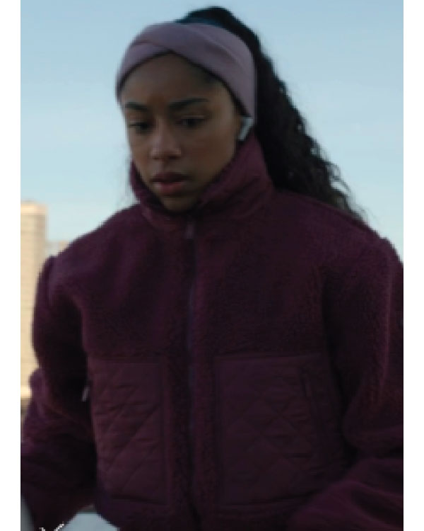 Law and Order Organized Crime S05 Burgundy Sherpa Jacket