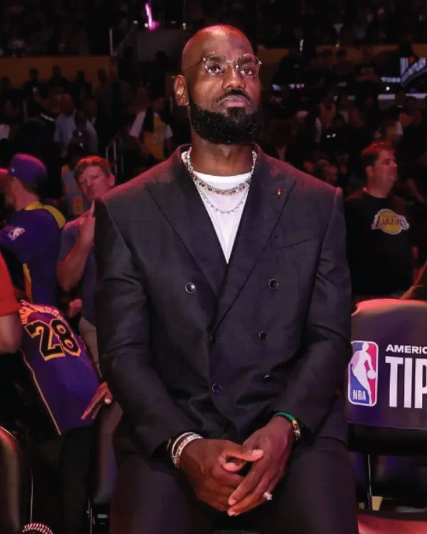 LeBron James Warriors V Lakers 2025 Black Blazer