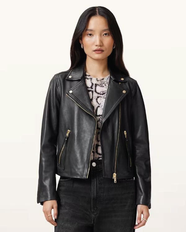 Leanne S01 Kristen Johnston Black Leather Jacket