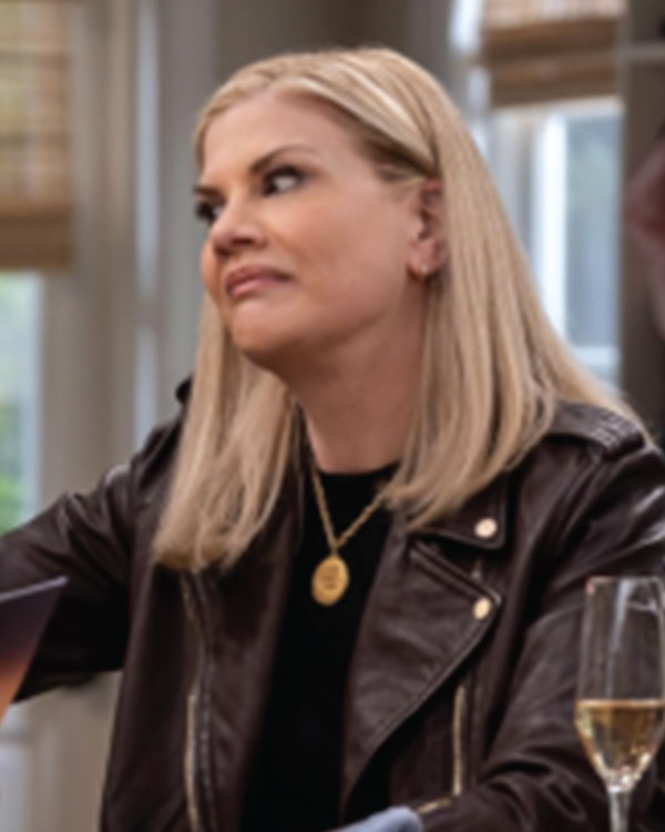 Leanne S01 Kristen Johnston Black Leather Jacket