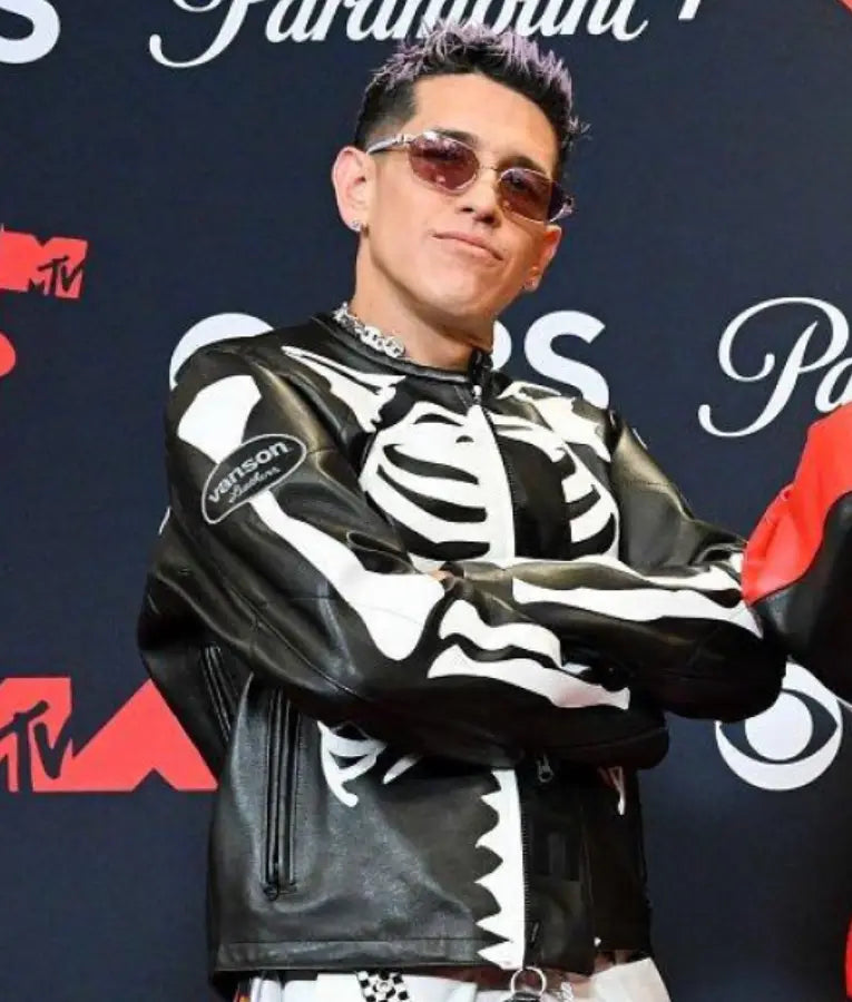Lenny Tavárez 2025 MTV Video Music Awards Black Leather Jacket