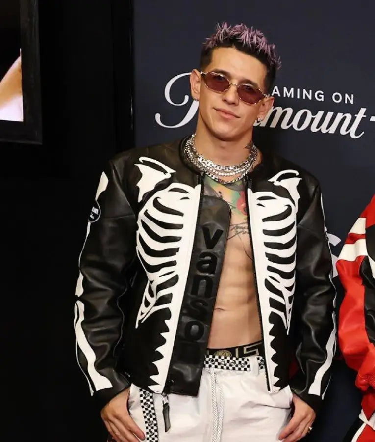 Lenny Tavárez 2025 MTV Video Music Awards Black Leather Jacket