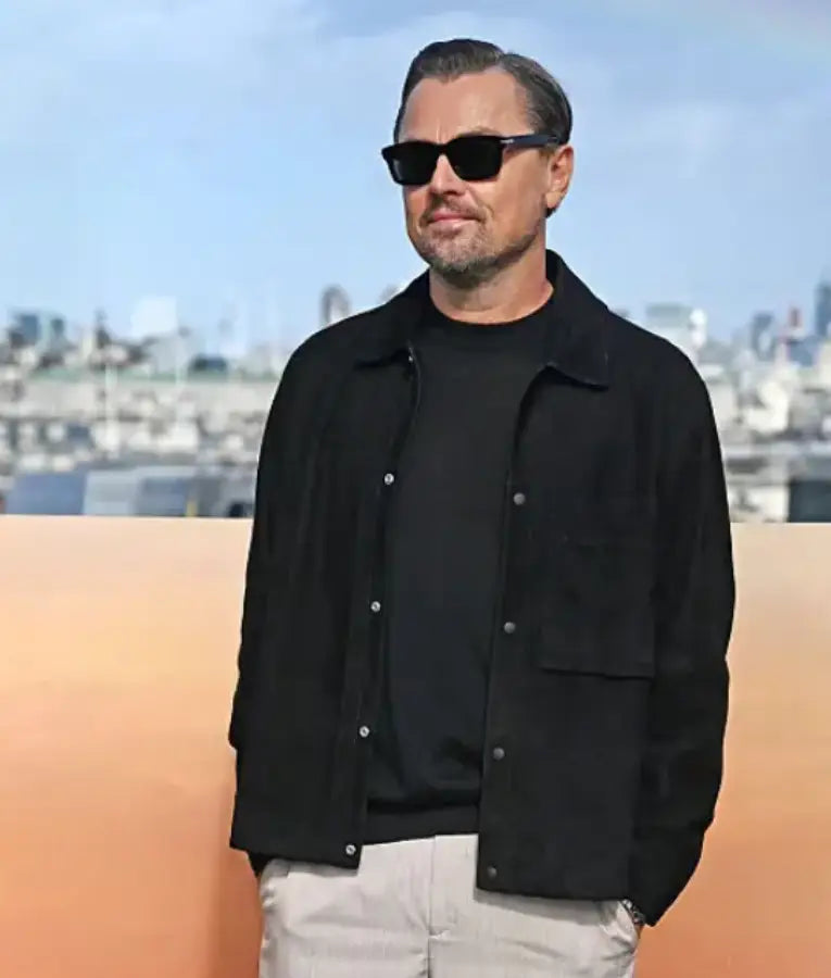 Leonardo DiCaprio One Battle After Another Black Shirt
