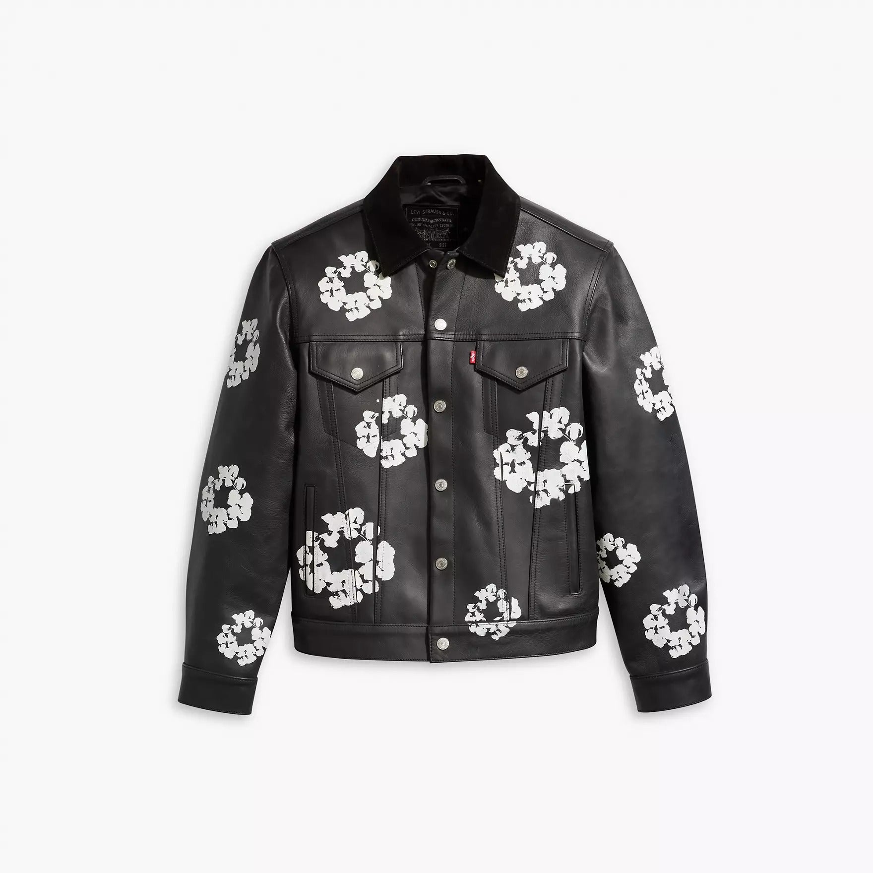 Denim Tears Leather Cotton Wreath Type-3 Jacket Black