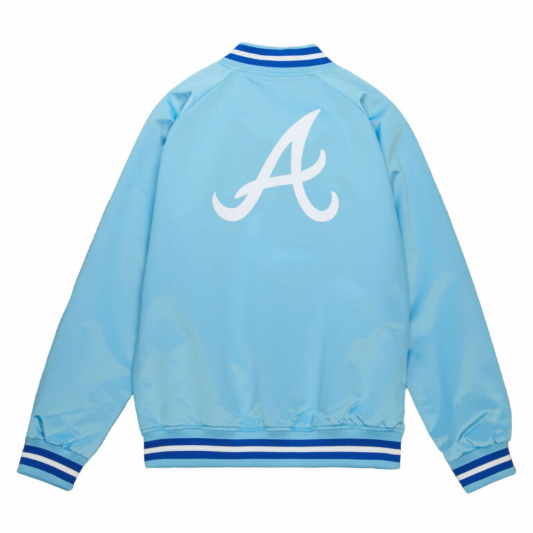 Light Blue MLB Atlanta Braves Team Satin Jacket