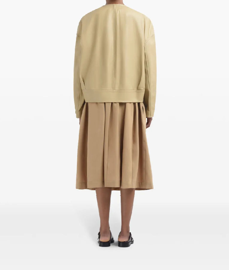 Loot S03 Molly Novak Collarless Black Buttons Jacket