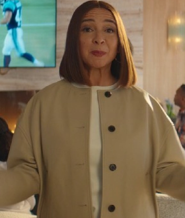 Loot S03 Molly Novak Collarless Black Buttons Jacket