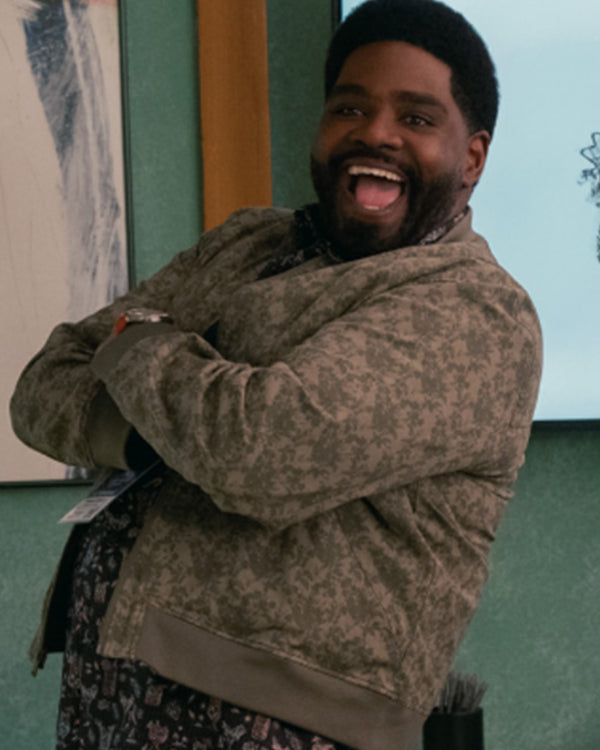 Loot S03 Ron Funches Camo Print Bomber Jacket