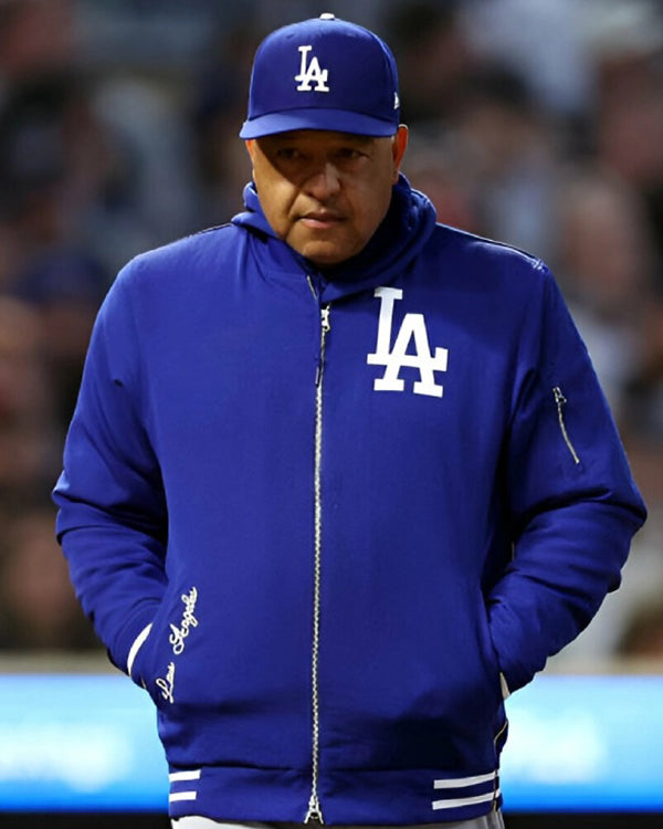 Dave Roberts LA Dodgers Blue Bomber Jacket