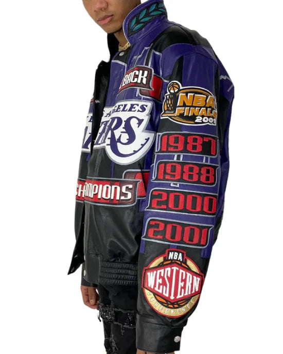 Los Angeles Lakers 2001 Championship Leather Jacket