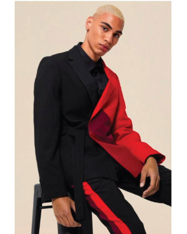 Love Island USA S07 Taylor Williams Red Patchwork Blazer