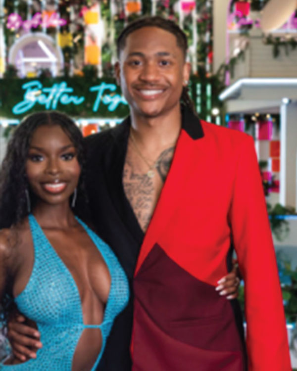 Love Island USA S07 Taylor Williams Red Patchwork Blazer