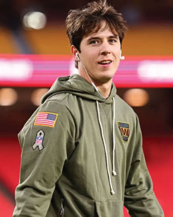 Luke McCaffrey Commanders 2025 Salute to Service Hoodie