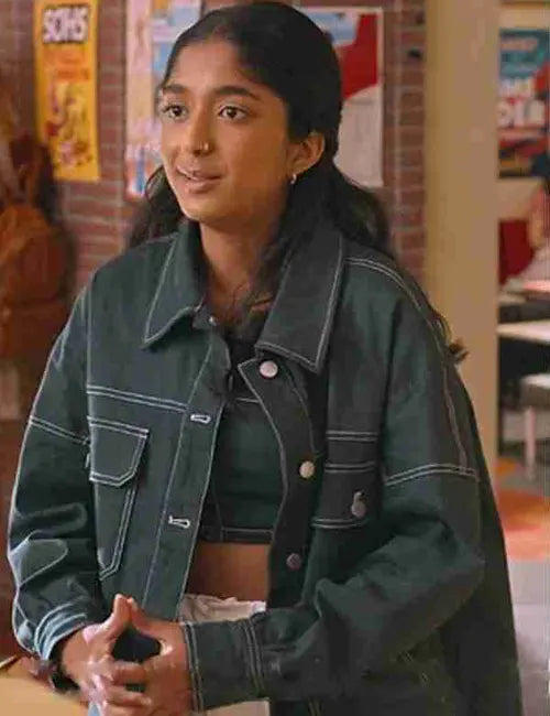 Never Have I Ever S04 Devi Grey Cotton Jacket