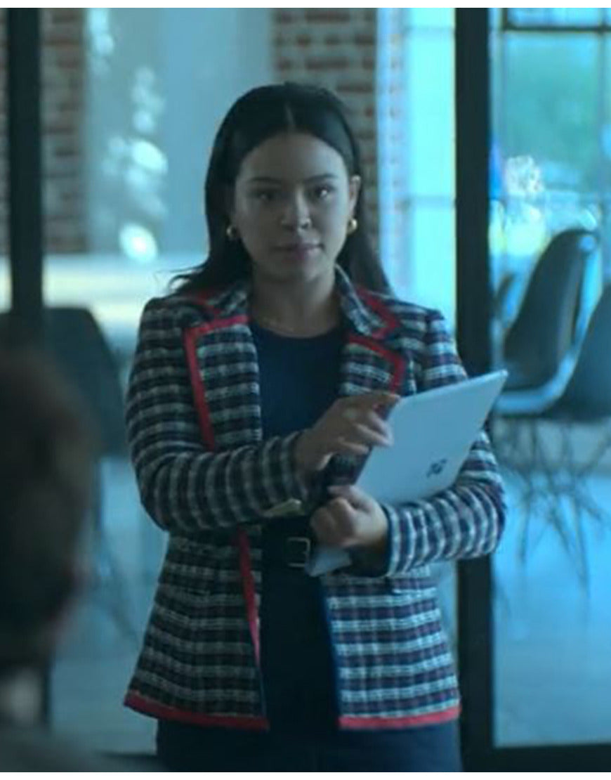 Good Trouble S05 Cierra Ramirez Plaid Blazer