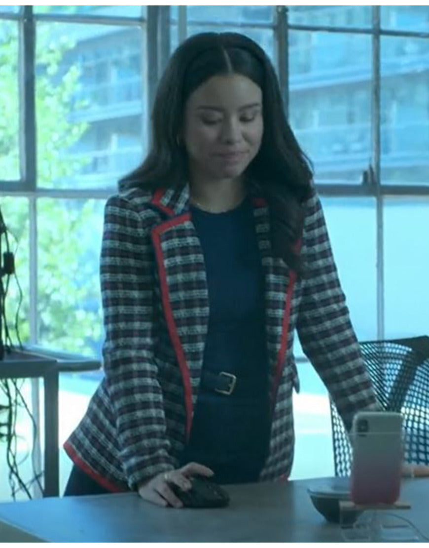 Good Trouble S05 Cierra Ramirez Plaid Blazer