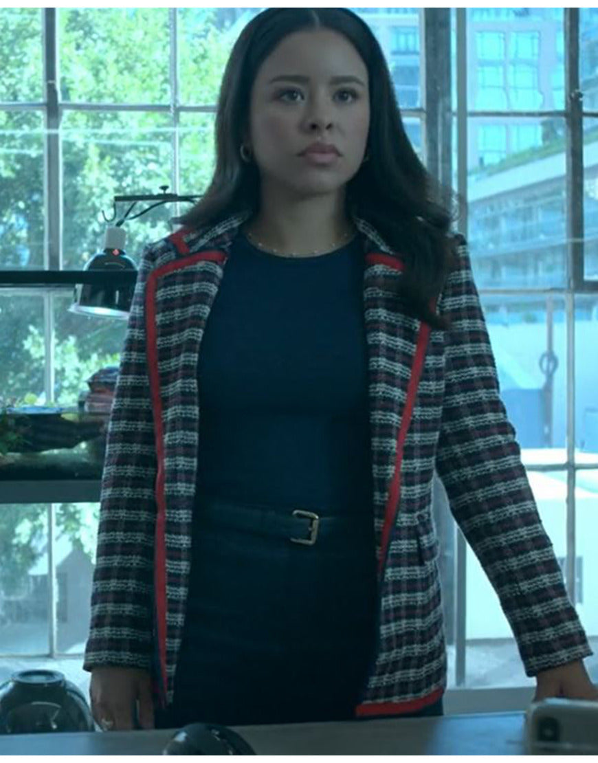 Good Trouble S05 Cierra Ramirez Plaid Blazer