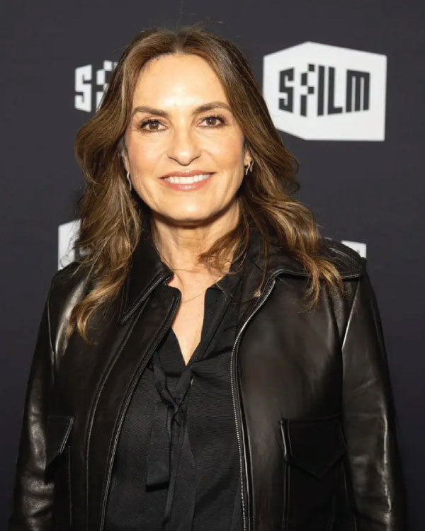Mariska Hargitay 2025 Doc Stories Opening Night Leather Jacket
