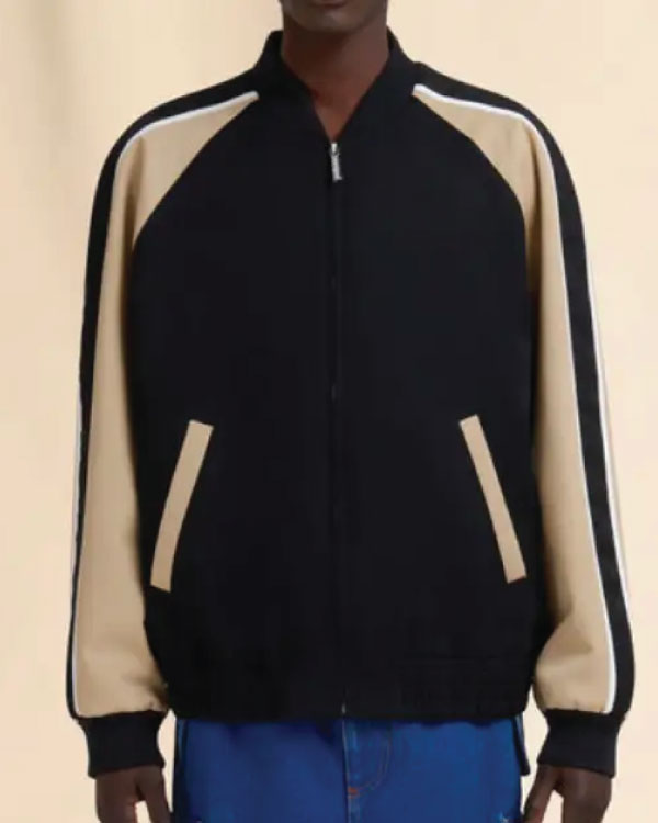 Marni Black wool Colourblock Bomber Jacket