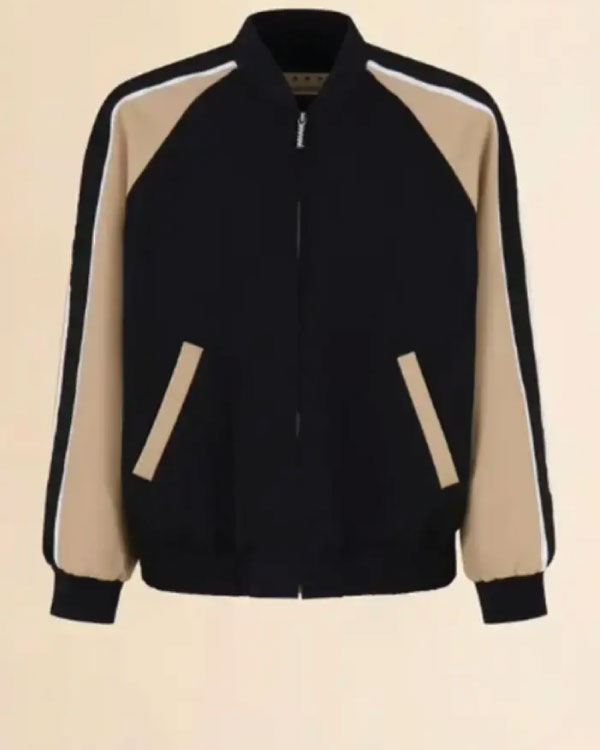 Marni Black wool Colourblock Bomber Jacket