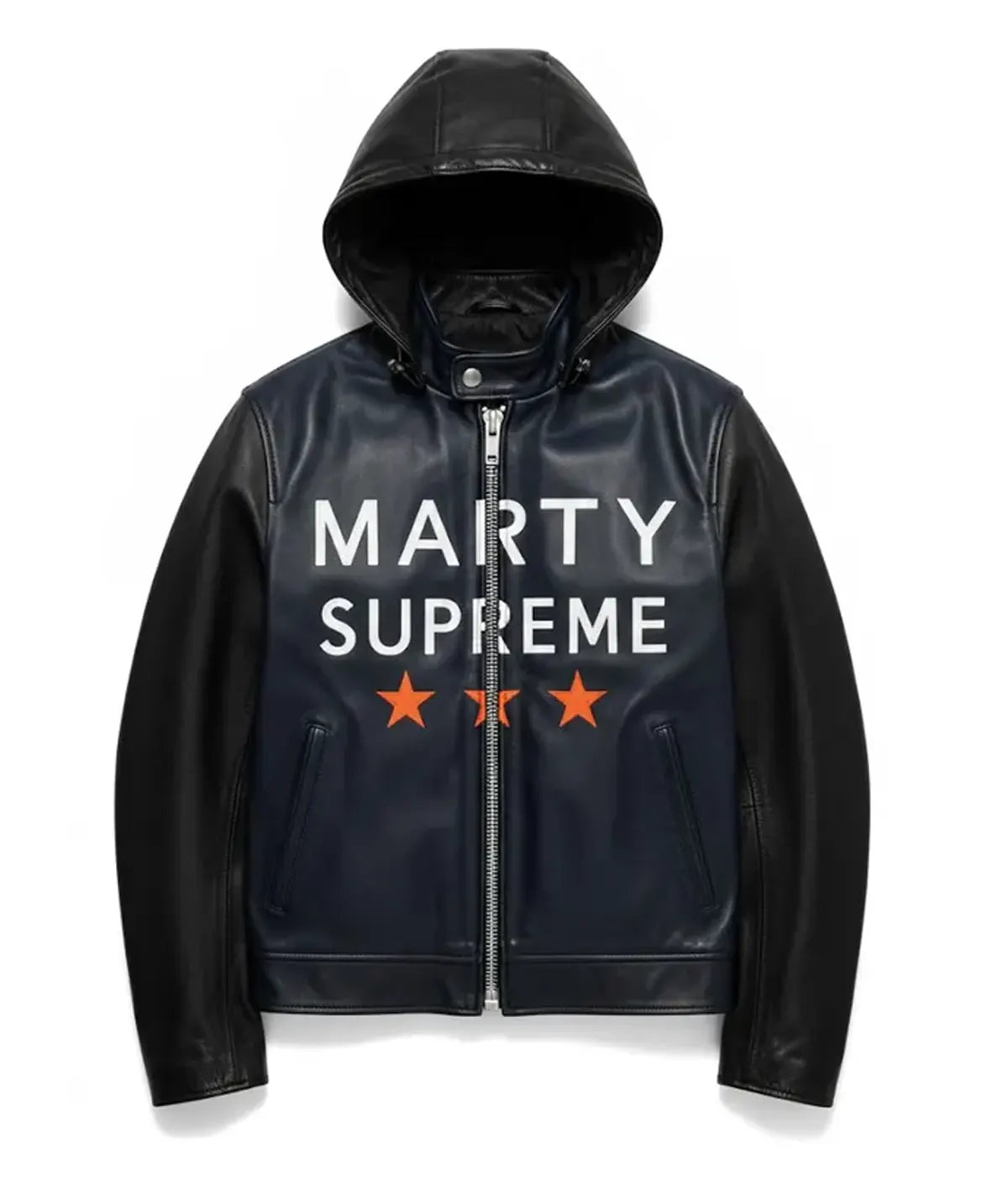 Marty Supreme Hooded Leather Jacket