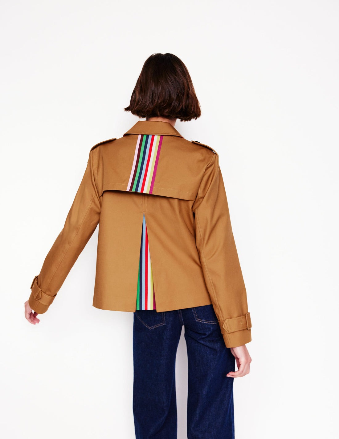 Mayfair Cropped Trench Hazelnut Brown