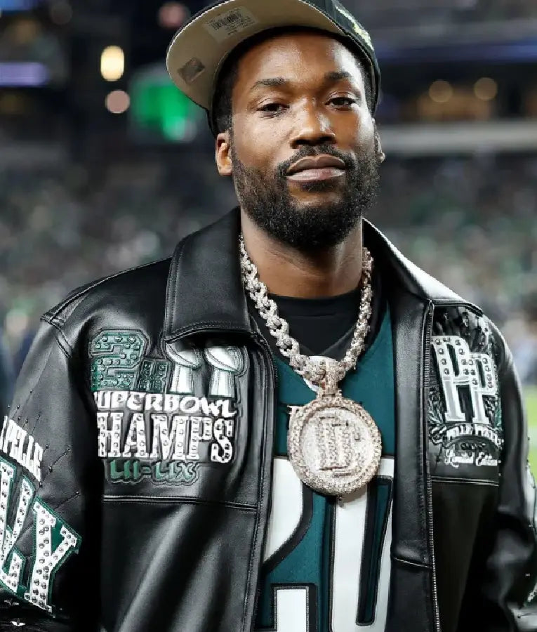 Meek Mill Eagles Leather Jacket