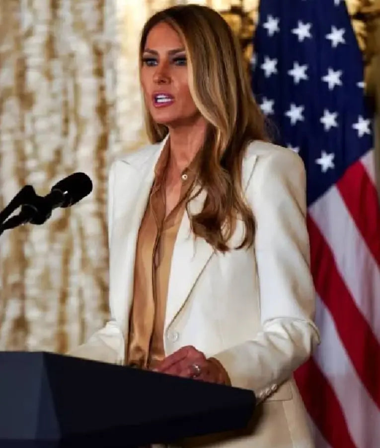 Melania Trump UN General Assembly White Blazer