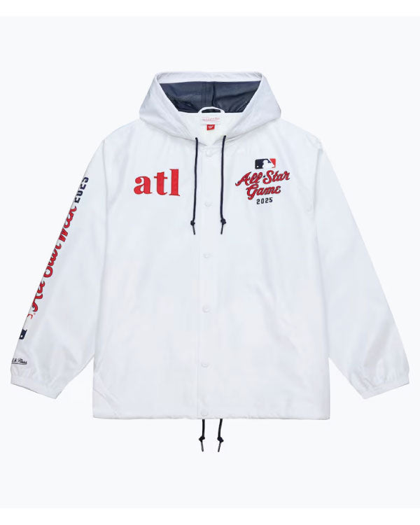 2025 MLB All-Star Game Coaches Hooded Windbreaker White Jacket