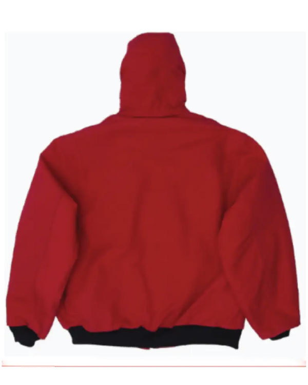 Mens Red Carhartt Hooded Jacket