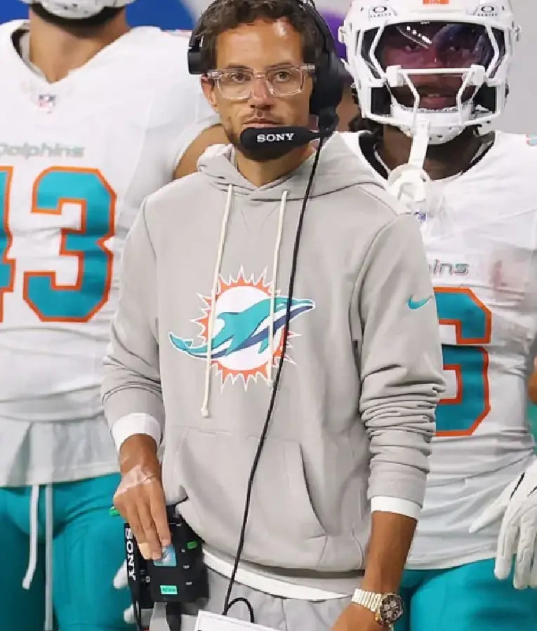 Mike McDaniel Miami Dolphins Initial Home Sideline Hoodie