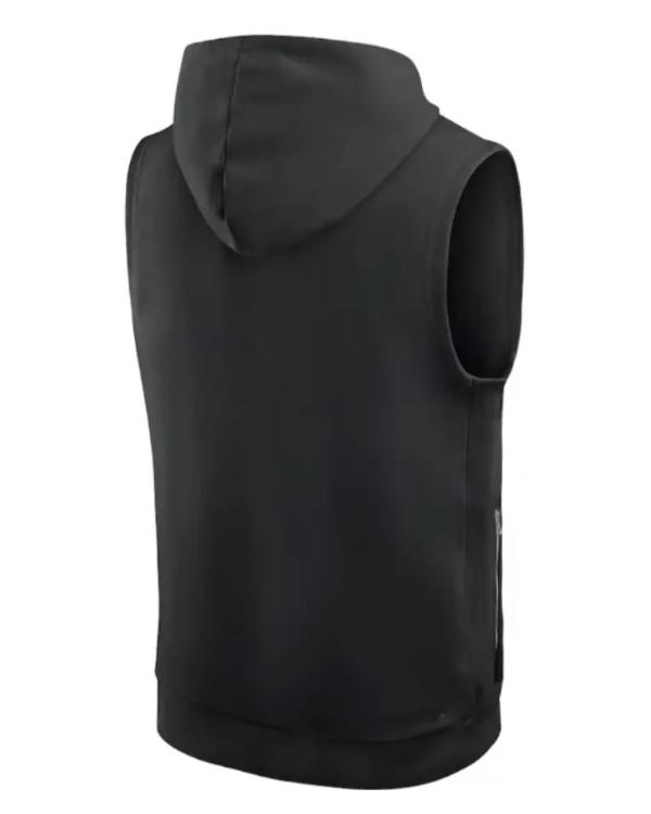 Mike Tomlin Pittsburgh Steelers Black Sideline Sleeveless Hoodie