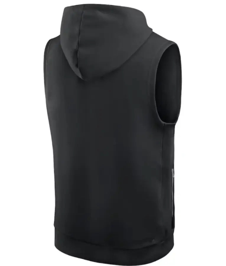 Mike Tomlin Pittsburgh Steelers Black Sideline Sleeveless Hoodie