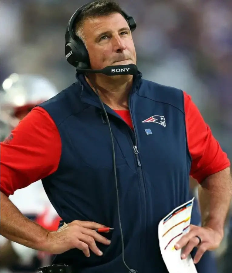 Mike Vrabel Preseason Patriots at Giants Vest
