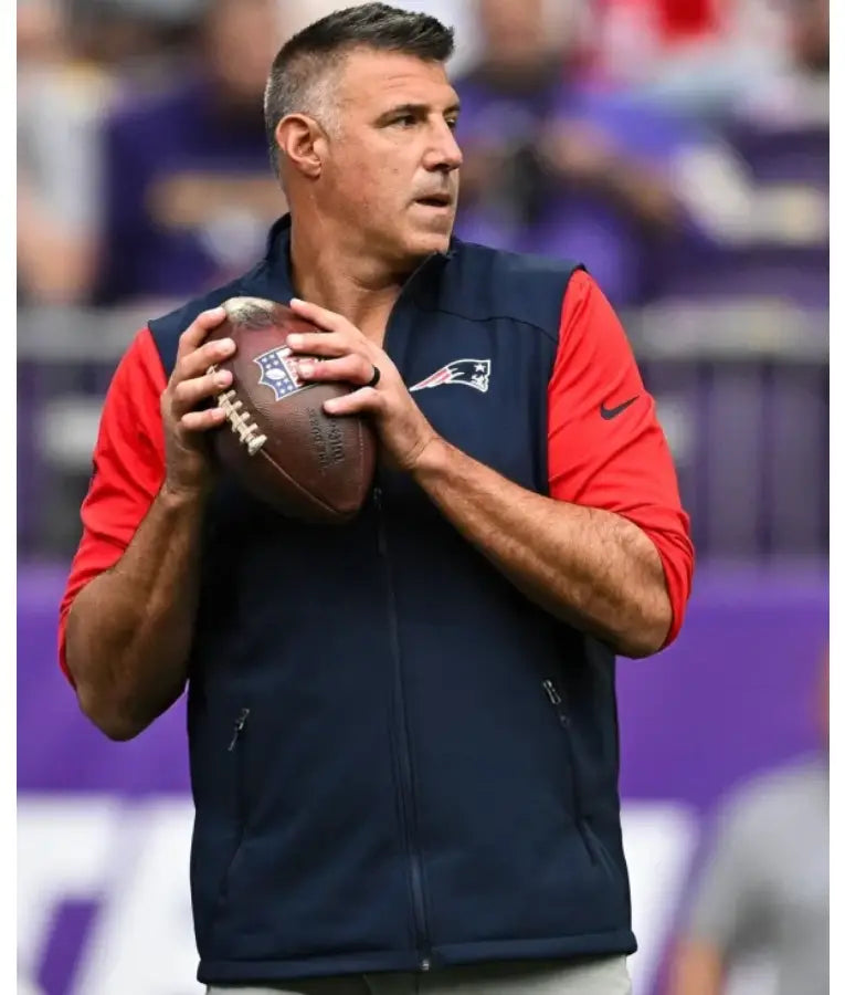 Mike Vrabel Preseason Patriots at Giants Vest