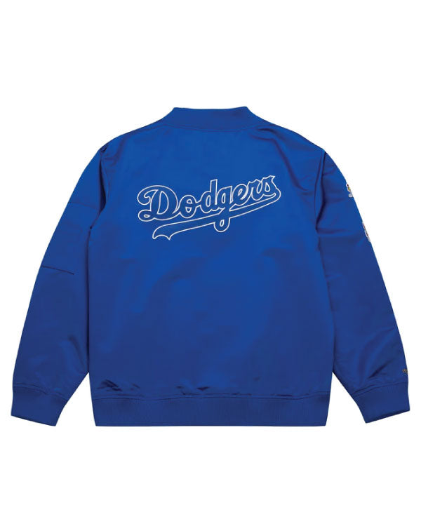 Mitchell & Ness Los Angeles Dodgers Lightweight Royal Satin Bomber Jacket