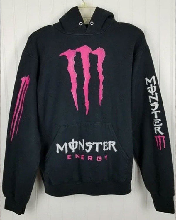 Monster Energy Printed Black Hoodie