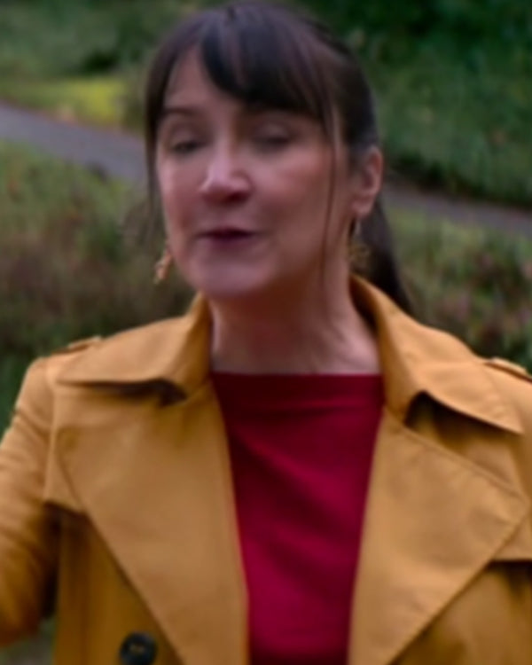 Murder In A Small Town S02 Ellie Harvie Yellow Trench Coat