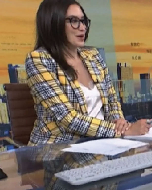 NBC News Daily 2025 Savannah Sellers Plaid Blazer