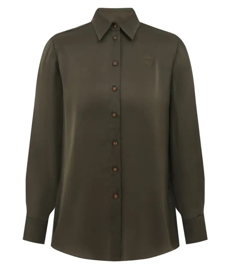 NBC News Daily 2025 Morgan Radford Silk Satin Shirt