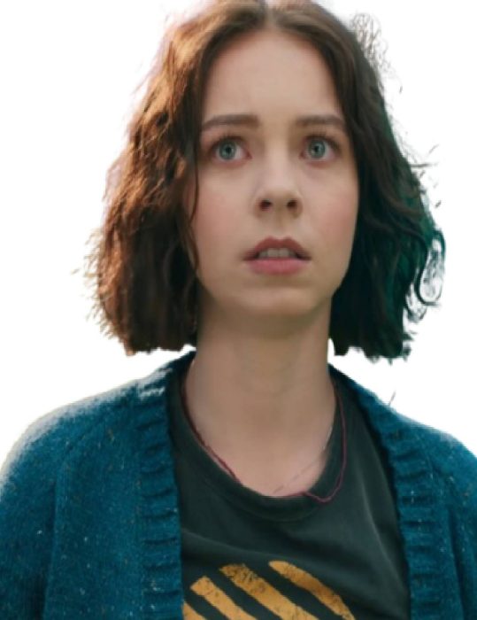 A Minecraft Movie 2025 Emma Myers Teal Cardigan