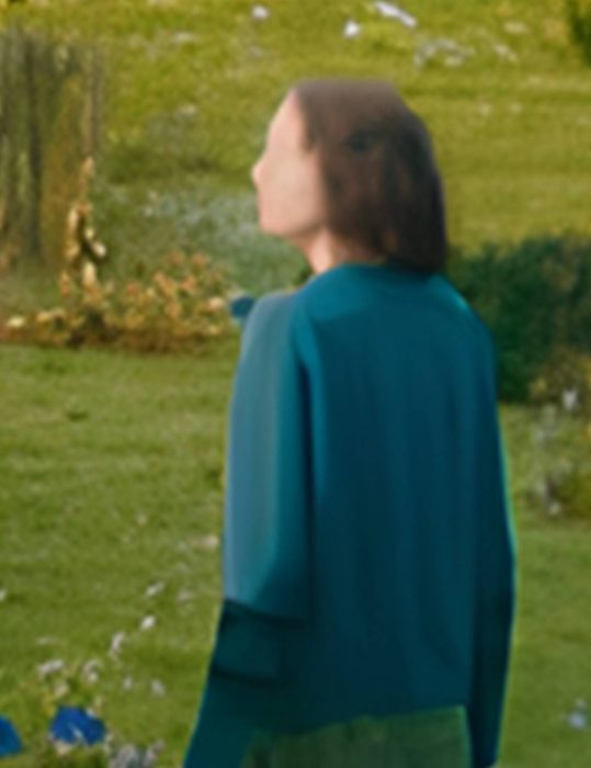 A Minecraft Movie 2025 Emma Myers Teal Cardigan