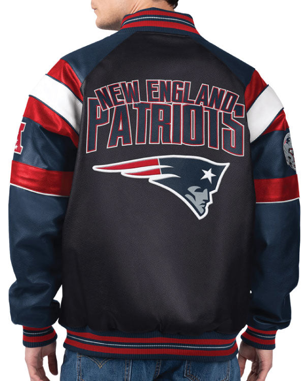 New England Patriots G-III Faux Varsity Leather Jacket